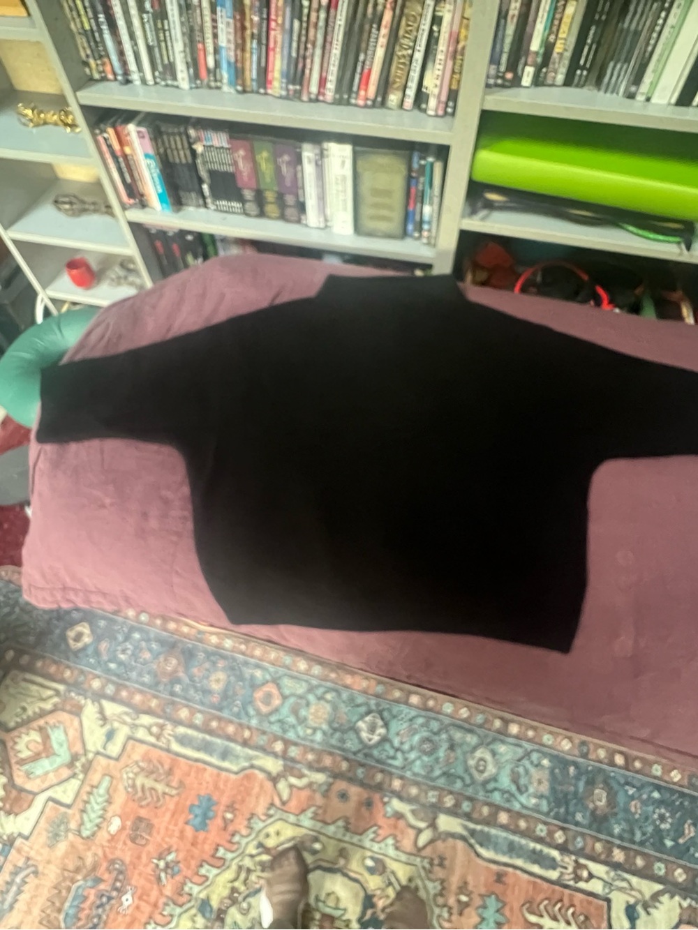 Woman’s Black Crewneck Sweater - Classic Knit - Picture 4 of 5